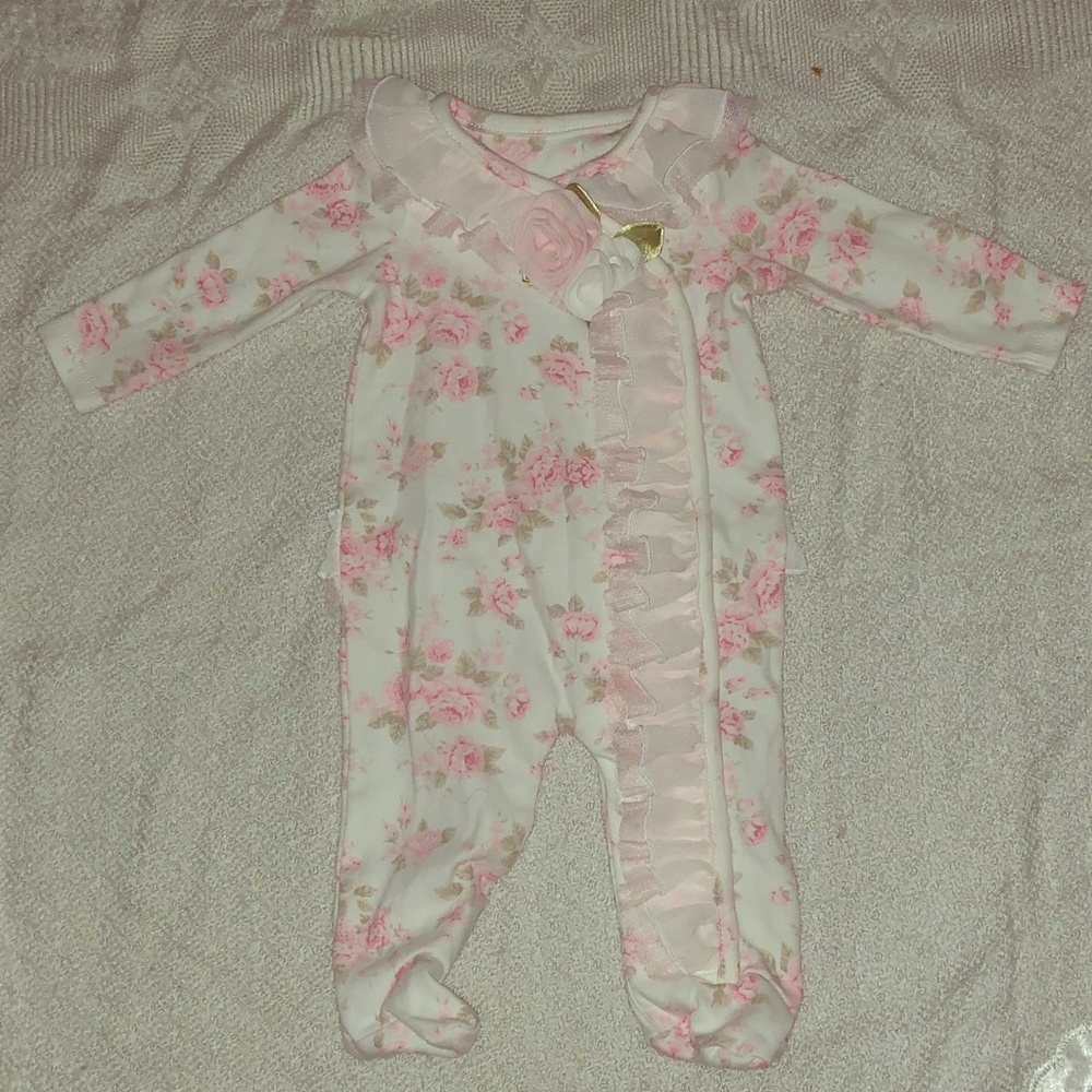 One Piece Floral Footie, 0-3 months
